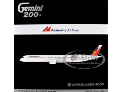 Airbus A350-1000 Commercial Aircraft "Philippine Airlines" (RP-C3510) White with Tail Graphics "Gemini 200" Series 1/200 Diecast Model Airplane by GeminiJets