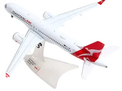 Airbus A220-300 Commercial Aircraft "QantasLink" (VH-X4B) White with Red Tail 1/200 Diecast Model Airplane by Herpa