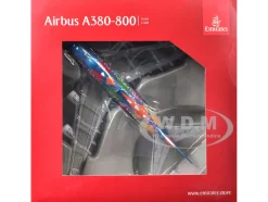 Airbus A380-800 Commercial Aircraft "Emirates Airlines - Destination Dubai" (A6-EES) Blue with Graphics 1/400 Diecast Model Airplane by GeminiJets