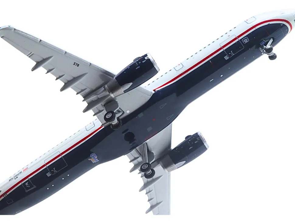 Airbus A321 Commercial Aircraft "American Airlines - US Airways Heritage Jet" (N578UW) White with Blue Tail 1/400 Diecast Model Airplane by GeminiJets