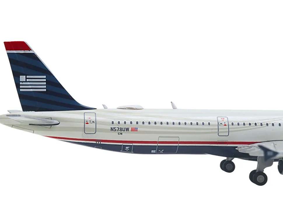Airbus A321 Commercial Aircraft "American Airlines - US Airways Heritage Jet" (N578UW) White with Blue Tail 1/400 Diecast Model Airplane by GeminiJets