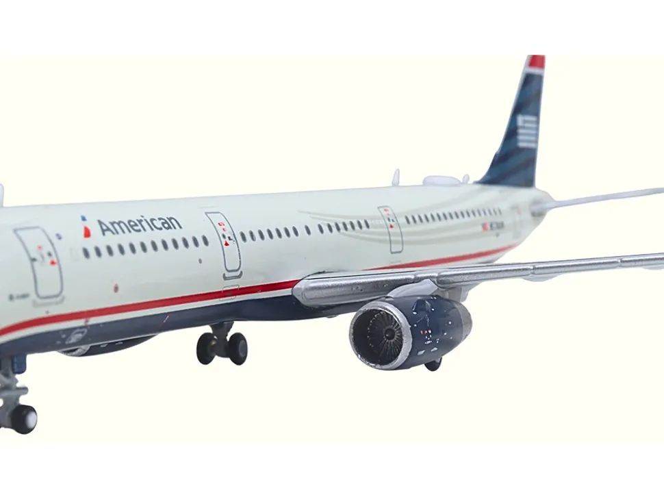 Airbus A321 Commercial Aircraft "American Airlines - US Airways Heritage Jet" (N578UW) White with Blue Tail 1/400 Diecast Model Airplane by GeminiJets