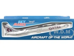 Airbus A350-1000 Commercial Aircraft "Qatar Airways" (A7-ANA) Gray with Tail Graphics (Snap-Fit) 1/200 Plastic Model by Skymarks