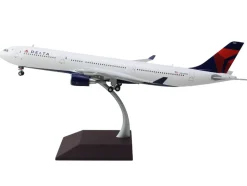 Airbus A330-300 Commercial Aircraft "Delta Air Lines" (N829NW) White with Blue and Red Tail "Gemini 200" Series 1/200 Diecast Model Airplane by GeminiJets