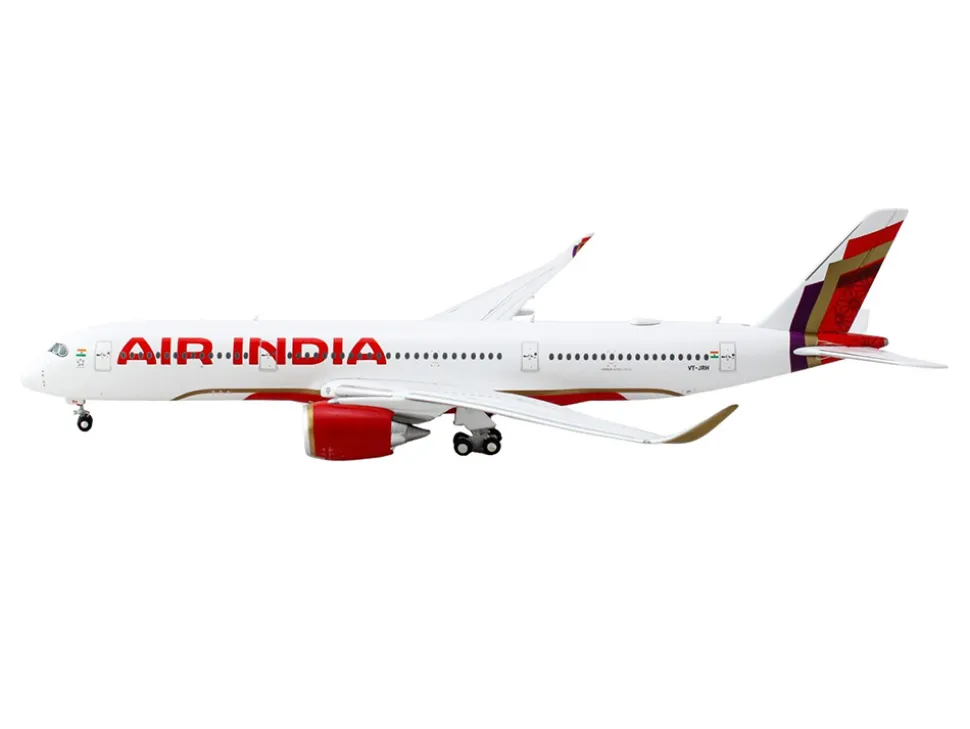 Airbus A350-900 Commercial Aircraft "Air India" (VT-JRH) White with Tail Graphics 1/400 Diecast Model Airplane by GeminiJets