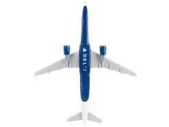 Airbus A321 Commercial Aircraft "Delta Air Lines - Thank You" (N391DN) White with Red and Blue Tail (Snap-Fit) 1/150 Plastic Model by Skymarks