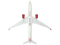 Airbus A330 900 Commercial Aircraft Virgin Atlantic G VJAZ Gray with Red Tail Snap Fit 1/200 Plastic Model Skymarks SKR1130