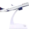 Airbus A220 300 Commercial Aircraft Delta Air Lines N301DU White with Red and Blue Tail Snap Fit 1/200 Plastic Model Skymarks SKR1091
