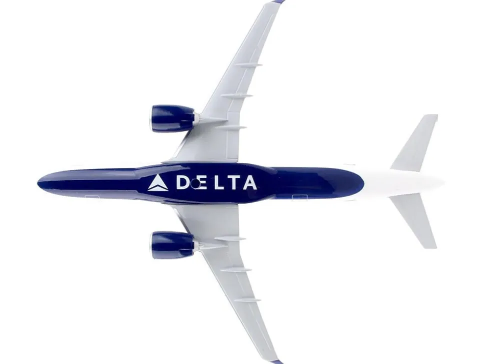 Airbus A220 300 Commercial Aircraft Delta Air Lines N301DU White with Red and Blue Tail Snap Fit 1/200 Plastic Model Skymarks SKR1091