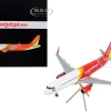 Airbus A320 Commercial Aircraft VietJet Air White and Red Gemini 200 Series 1/200 Diecast Model Airplane GeminiJets G2VJC711