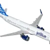 Airbus A321neo Commercial Aircraft "JetBlue Airways" (N2180J) White with Blue Tail "Gemini 200" Series 1/200 Diecast Model Airplane by GeminiJets