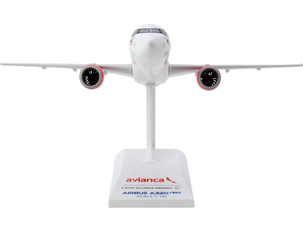 Airbus A320neo Commercial Aircraft "Avianca" (N943AV) White with Red Tail 1/150 Plastic Model by Skymarks