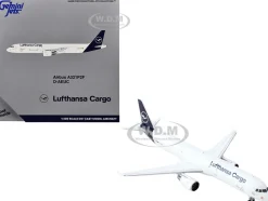 Airbus A321P2F Commercial Aircraft "Lufthansa Cargo" (D-AEUC) White with Blue Tail 1/400 Diecast Model Airplane by GeminiJets