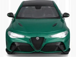 Alfa Romeo Giulia GTA Green Metallic with Carbon Top 1/18 Diecast Model Car by Bburago