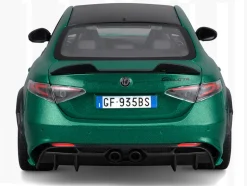 Alfa Romeo Giulia GTA Green Metallic with Carbon Top 1/18 Diecast Model Car by Bburago
