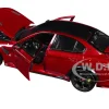 Alfa Romeo Giulia GTA Red Metallic with Carbon Top 1/18 Diecast Model Car by Bburago