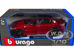 Alfa Romeo Giulia GTA Red Metallic with Carbon Top 1/18 Diecast Model Car by Bburago