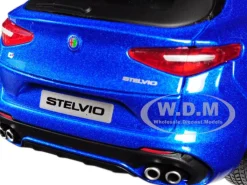 Alfa Romeo Stelvio Quadrifoglio Blue 1/24 Diecast Model Car Bburago 21086