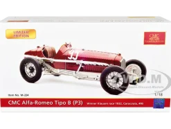 Alfa Romeo Tipo B P3 #95 Rudolf Caracciola Winner Klausen Race 1932 Limited Edition to 1000 pieces Worldwide 1/18 Diecast Model Car CMC M-224