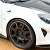 2024 Alpine A110 R Pearl White Metallic with Carbon Hood and Top 1/18 Diecast Model Car by Norev