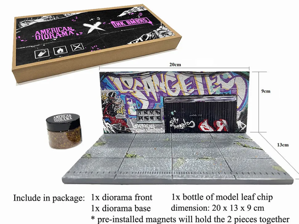 American Diorama X INK BMBRS - LA Graffiti Street Art Diorama for 1/64 Scale Models by American Diorama