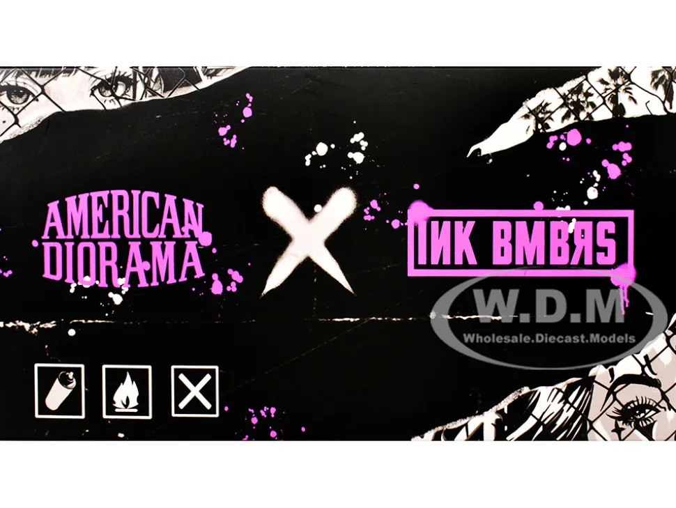 American Diorama X INK BMBRS - LA Graffiti Street Art Diorama for 1/64 Scale Models by American Diorama