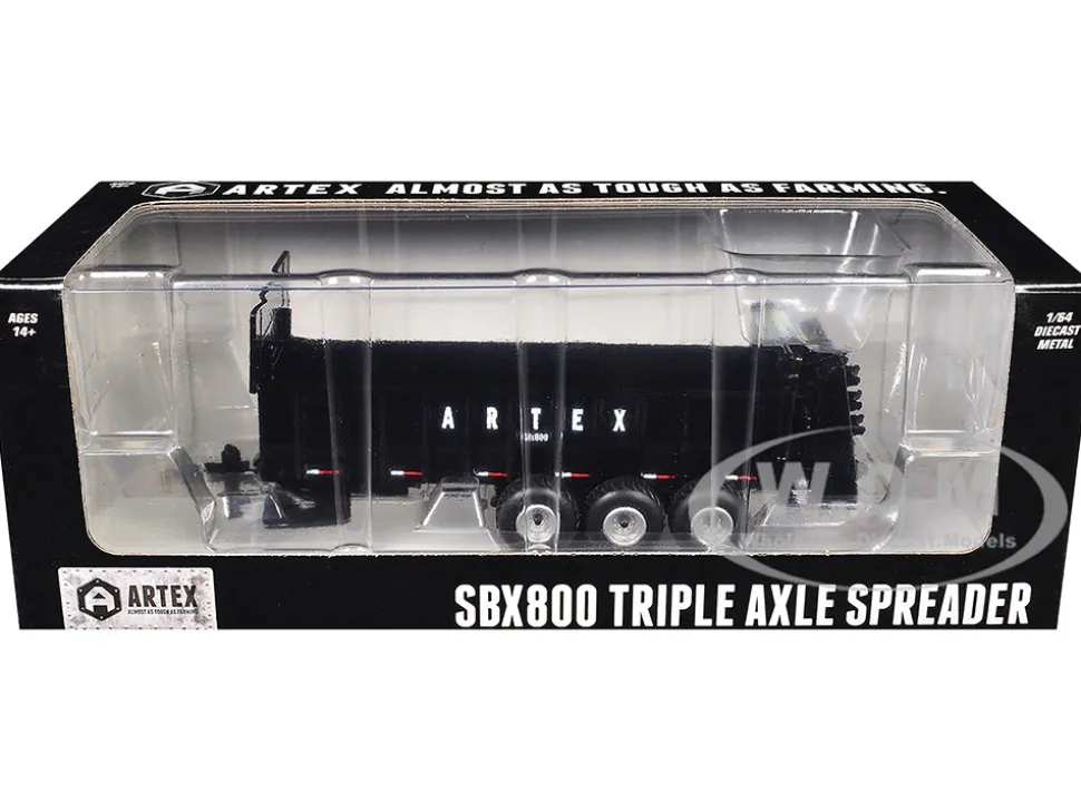 Artex SBX800 Triple Axle Spreader Black 1/64 Diecast Model by SpecCast