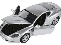 Aston Martin DB9 Coupe Silver Metallic Timeless Legends 1/24 Diecast Model Car Motormax 73321