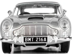 Aston Martin DB5 RHD Right Hand Drive Silver Metallic James Bond 007 Goldfinger 1964 Movie James Bond Collection Series 1/24 Diecast Model Car Motormax 79857