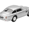 Aston Martin DB5 RHD (Right Hand Drive) Birch Silver Metallic 007 James Bond "Thunderball" (1965) Movie Limited Edition 1/64 Diecast Model Car by Mini GT