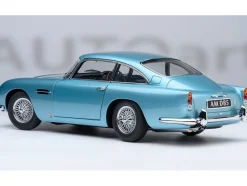 Aston Martin DB5 RHD (Right Hand Drive) Caribbean Pearl Blue Metallic 1/18 Model Car by Autoart