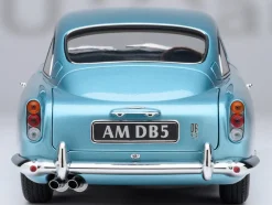 Aston Martin DB5 RHD (Right Hand Drive) Caribbean Pearl Blue Metallic 1/18 Model Car by Autoart