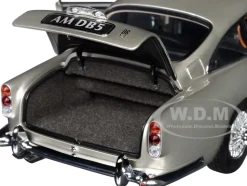 Aston Martin DB5 RHD (Right Hand Drive) Birch Silver 1/18 Model Car by Autoart