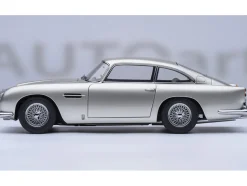 Aston Martin DB5 RHD (Right Hand Drive) Birch Silver 1/18 Model Car by Autoart
