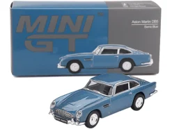 Aston Martin DB5 Sierra Blue Metallic Limited Edition 1/64 Diecast Model Car by Mini GT