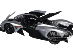 Aston Martin Valkyrie Silver Metallic with Matt Black Top 