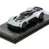 Aston Martin Valkyrie Skyfall Silver Metallic with Black Top Hypercar League Collection 1/64 Diecast Model Car PosterCars H11B