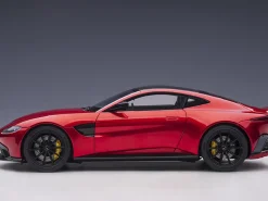 2019 Aston Martin Vantage RHD Right Hand Drive Hyper Red Metallic Carbon Top 1/18 Model Car Autoart 70277