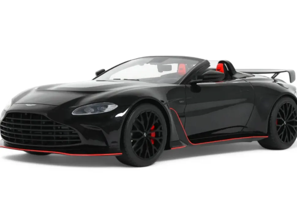 2023 Aston Martin V12 Vantage Roadster Onyx Black 1/18 Model Car by GT Spirit