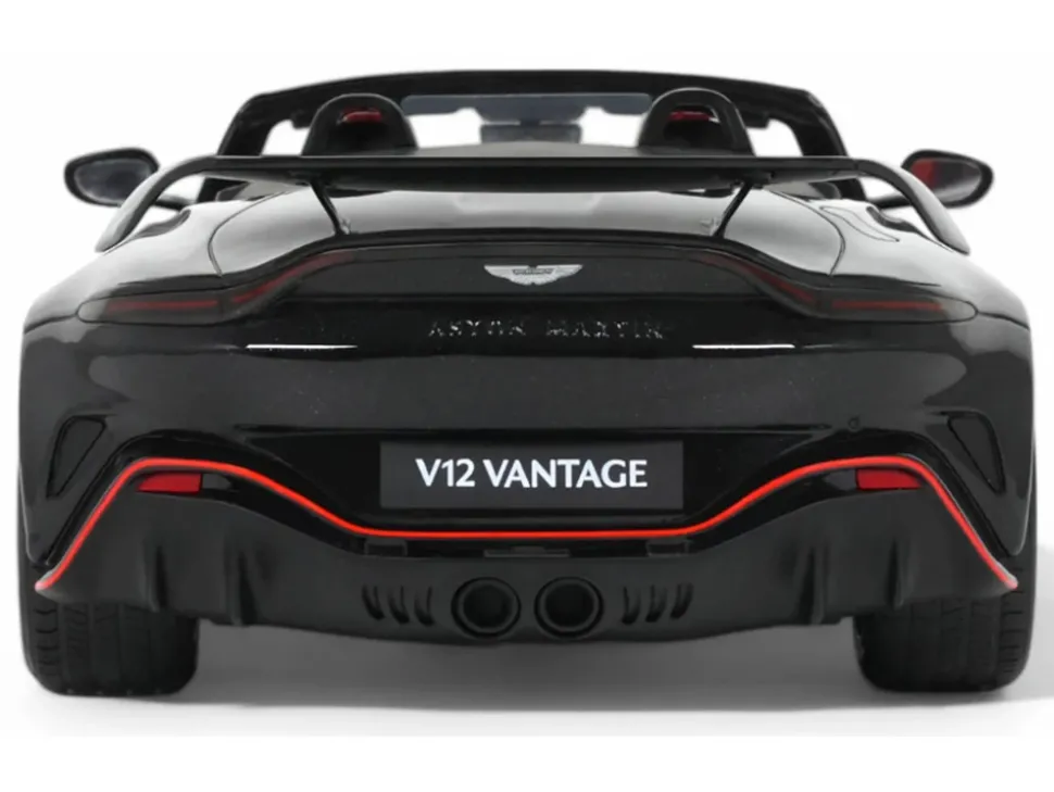 2023 Aston Martin V12 Vantage Roadster Onyx Black 1/18 Model Car by GT Spirit