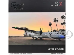 ATR 42-600 Commercial Aircraft "JSX" (N400JX) White with Red Stripes "Gemini 200" Series 1/200 Diecast Model Airplane by GeminiJets
