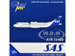 ATR 72-600 Commercial Aircraft "Scandinavian Airlines" (SE-MKD) White with Blue Tail 1/400 Diecast Model Airplane by GeminiJets