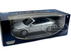 2004 Audi A4 Convertible Silver 1/18 Diecast Model Car Motormax 73148
