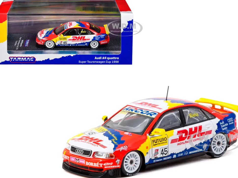 Audi A4 Quattro #45 Frank Biela "Super Tourenwagen Cup" (1998) "Hobby64" Series 1/64 Diecast Model Car by Tarmac Works