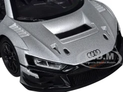 Audi R8 LMS GT3 Silver Metallic Timeless Legends Series 1/24 Diecast Model Car Motormax 79380SIL