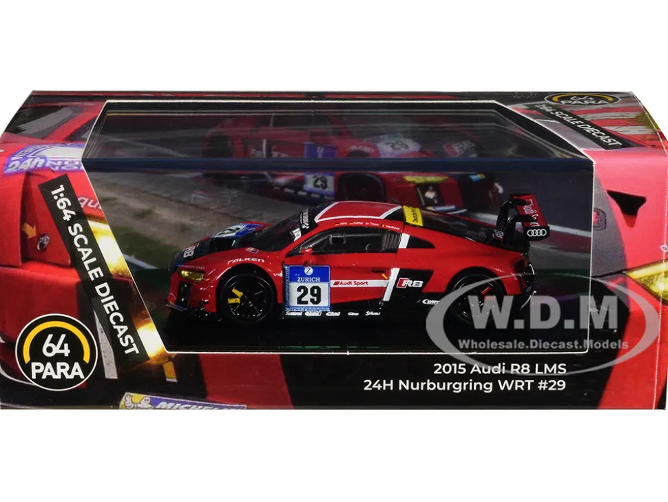 Audi R8 LMS #29 Nicki Thiim - Christer Jons - Pierre Kaffer "Audi Sport Team WRT" "24 Hours of Nurburgring" (2015) 1/64 Diecast Model Car by Paragon Models