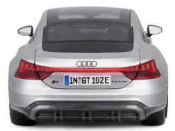 2022 Audi RS e tron GT Silver Metallic with Sunroof 1/18 Diecast Model Car Bburago 11050sil