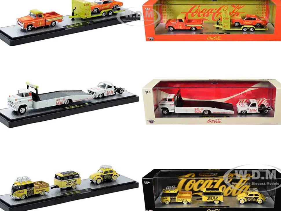 Auto Haulers "Coca-Cola" Set of 3 pieces Release 43 Limited Edition to 6200 pieces Worldwide 1/64 Diecast Models by M2 Machines