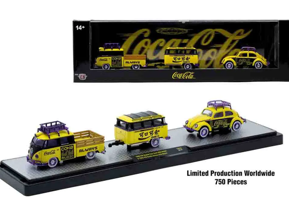 Auto Haulers "Coca-Cola" Set of 3 pieces Release 43 Limited Edition to 6200 pieces Worldwide 1/64 Diecast Models by M2 Machines