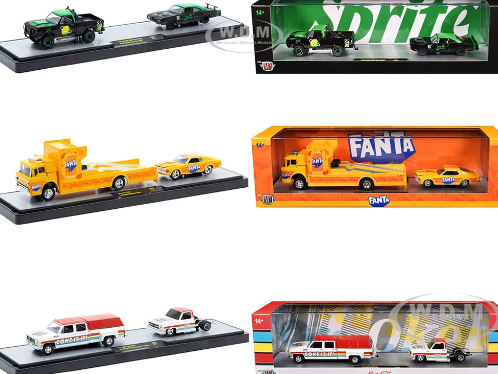 Auto Haulers "Soda" Set of 3 pieces Release 37 Limited Edition to 6000 pieces Worldwide 1/64 Diecast Models by M2 Machines